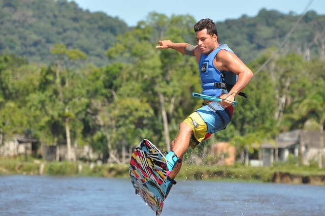  Jumping with the wakeboard 